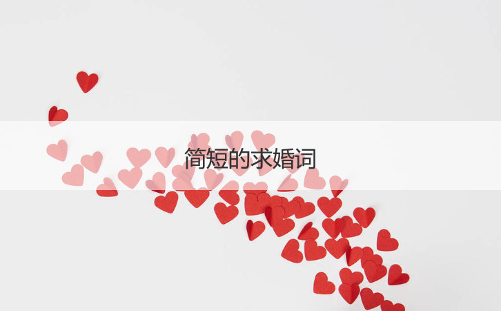 简短的求婚词  求婚告白情话