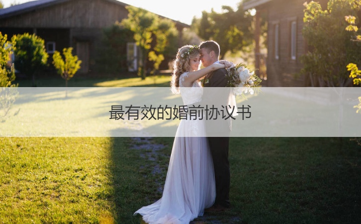 效果最好的结婚以前协议书  正式的结婚以前协议书