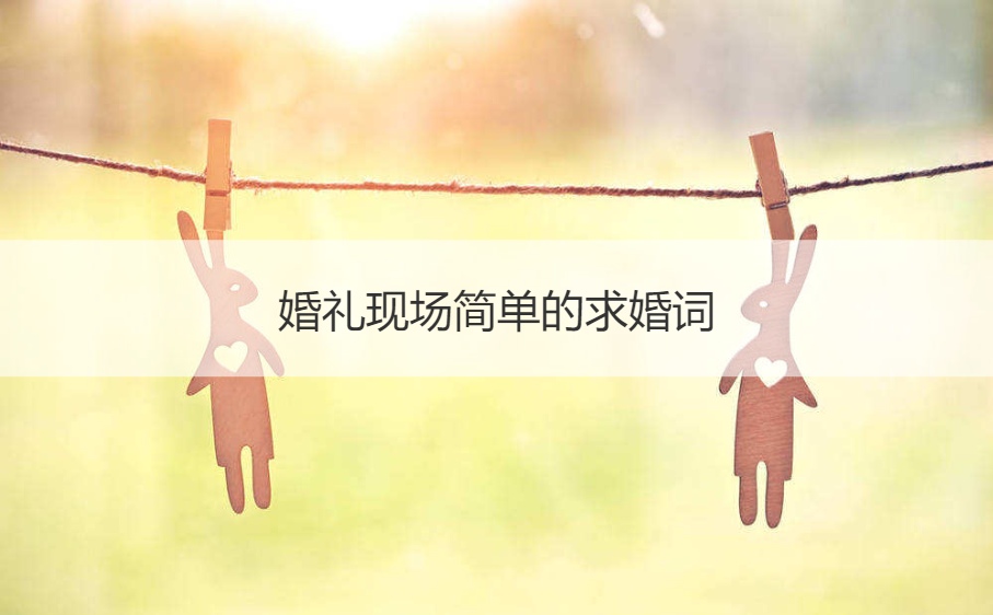 结婚典礼现场简单的求婚词