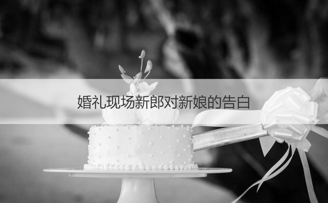 结婚典礼现场新郎对新娘的表白