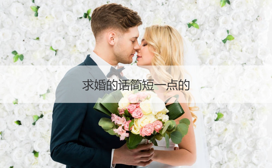 求婚的话简短一点的  求婚告白的话感人的
