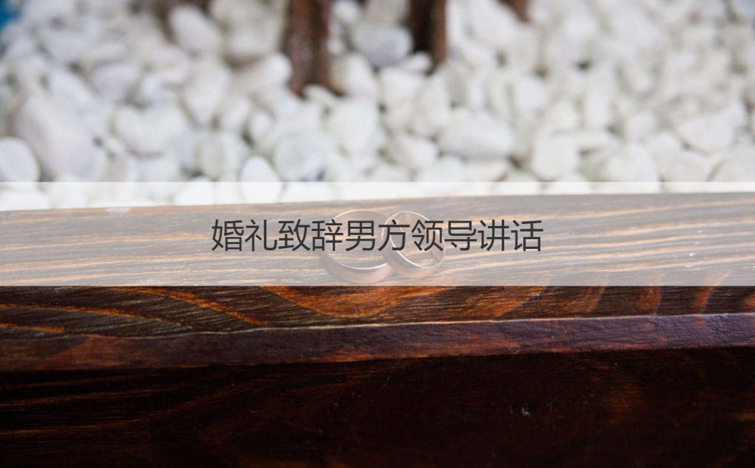 结婚典礼致词男方领导讲话