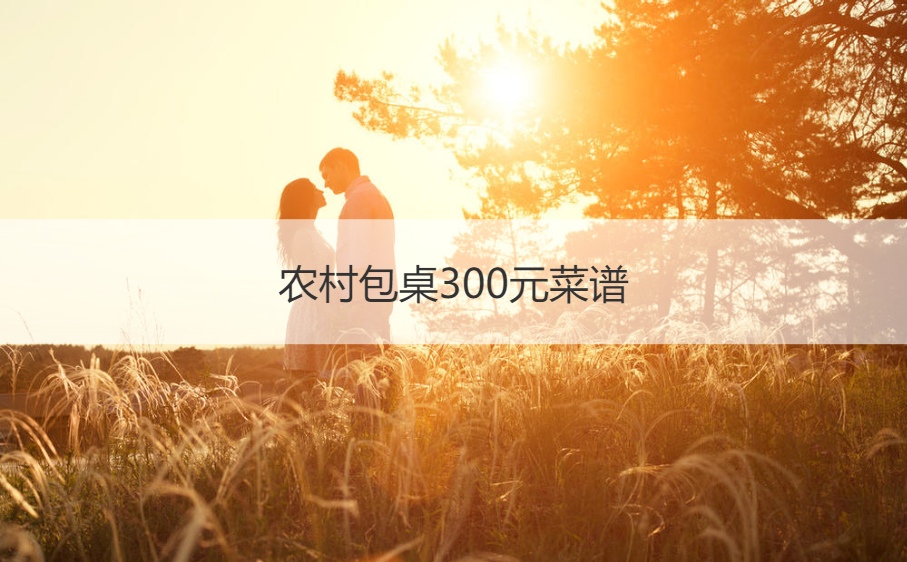 农村包桌300元食谱  宴席凉菜食谱大全