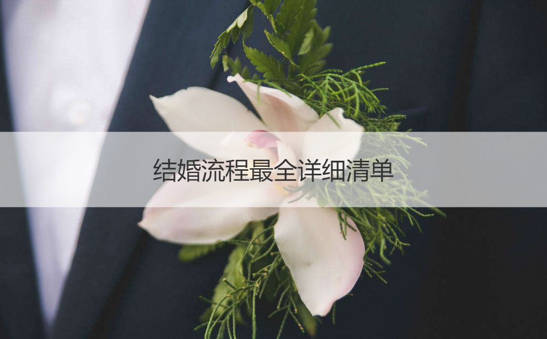 结婚步骤最全详细清单