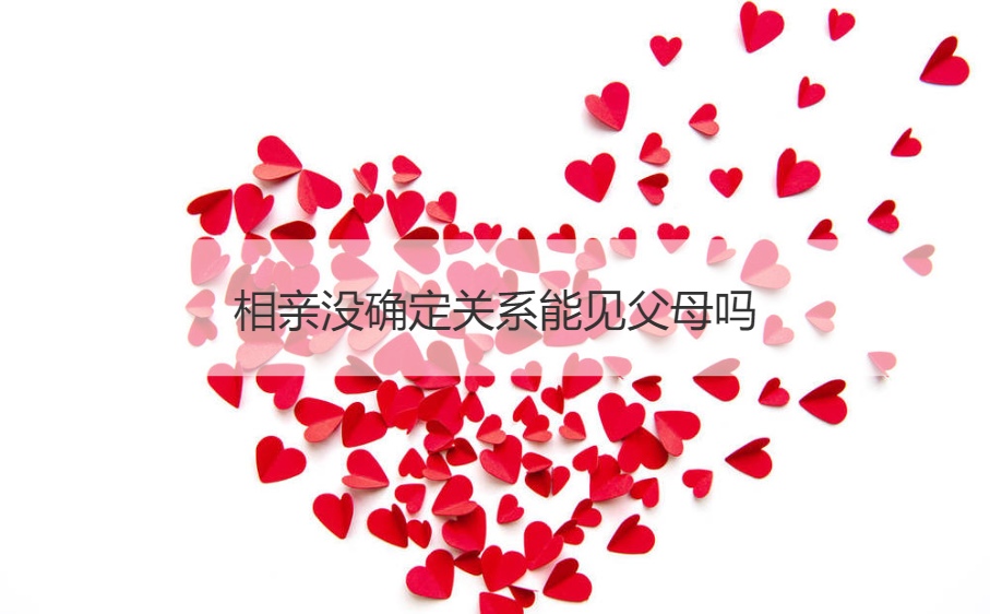 相亲没确定关系能见爸爸妈妈吗