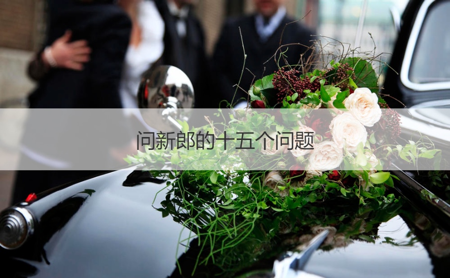 问新郎的十五个问题