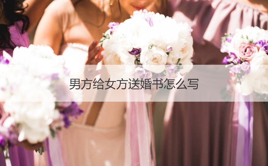 男方给女方送婚书如何写