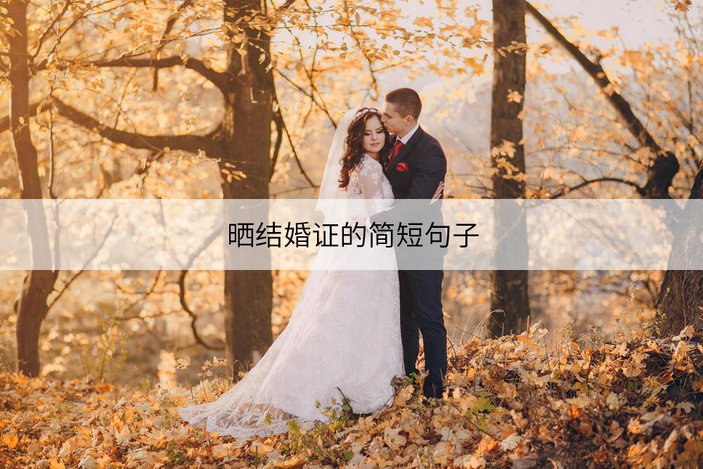 晒结婚证的简短句子