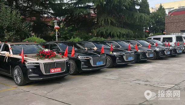 红旗h9 5辆红旗h9婚车队