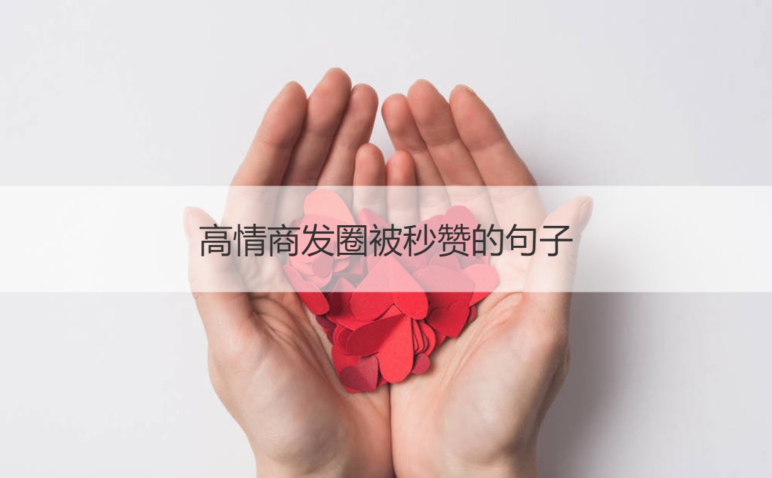 高情商发圈被秒赞的句子